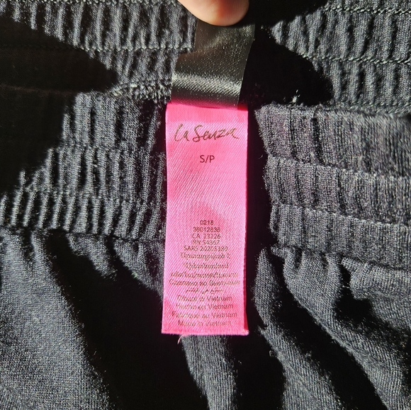 La SENZA Black cotton shorts sleep wear pajama pj short with sexy see thu size S - Picture 8 of 15